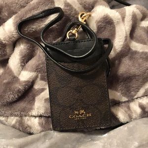 Coach card holder lanyard